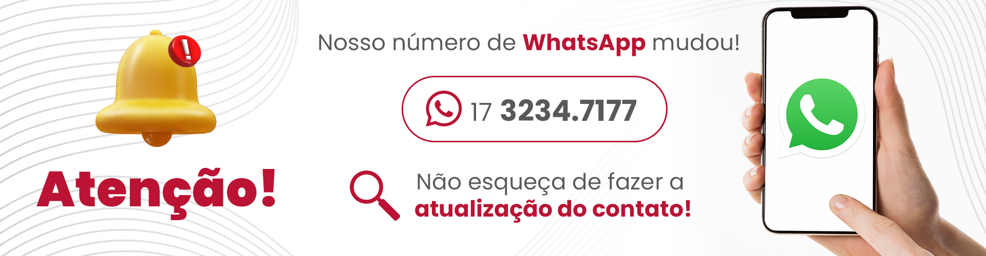 NOVO número de WhatsApp
